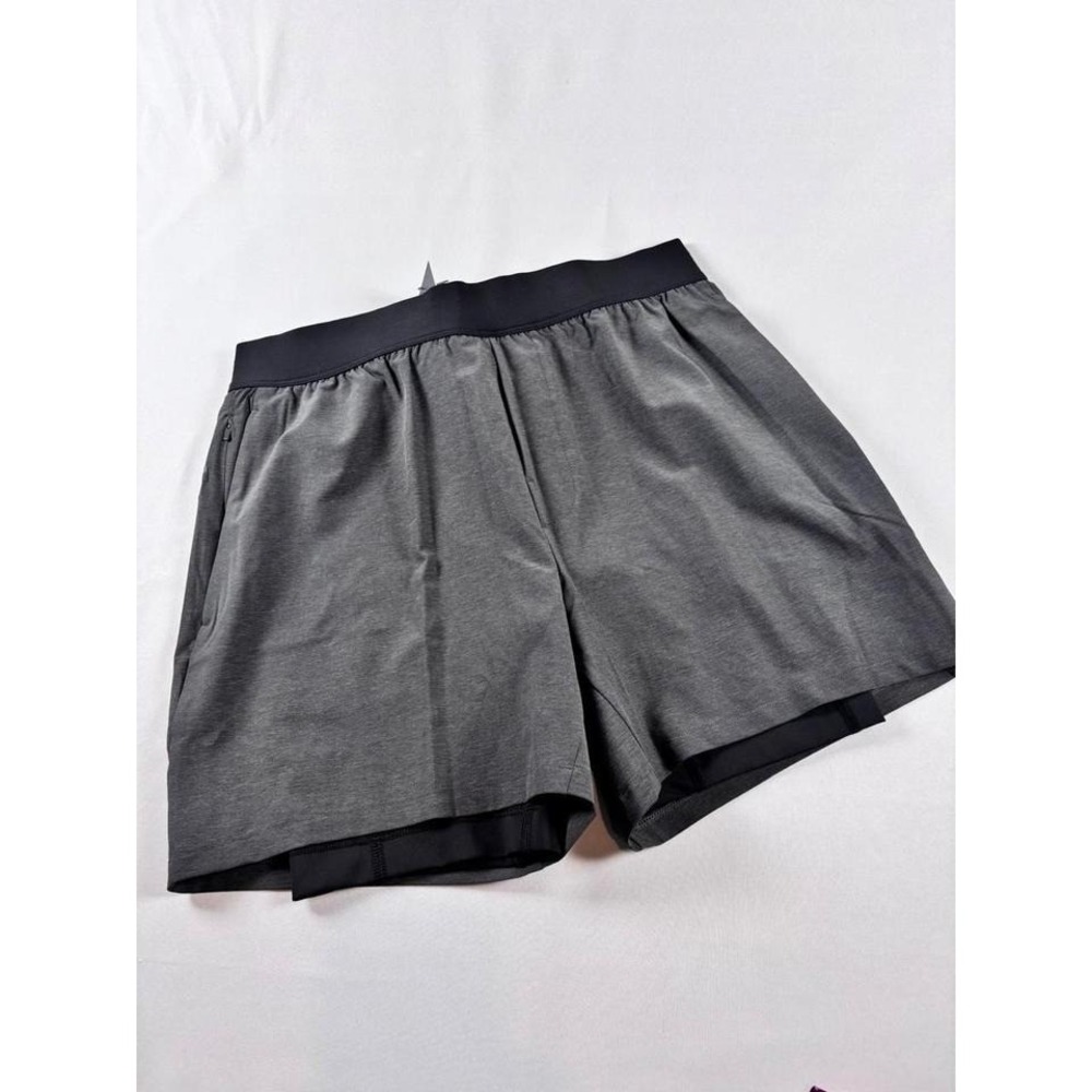 VRST Mens Atleisure Pickleball Elevate 2-in-1 Short Graphic Charcoal Grey M